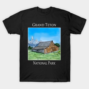 Famous barn in the Mormon Row Historic District in the Grand Teton National Park in Wyoming T-Shirt